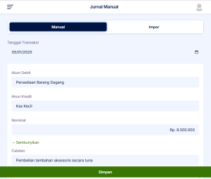 pembelian persediaan barang dagang tunai