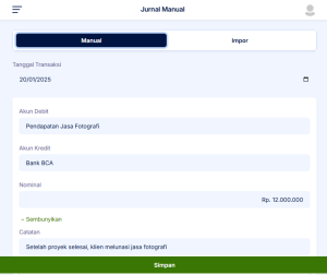 pendapatan jasa foto